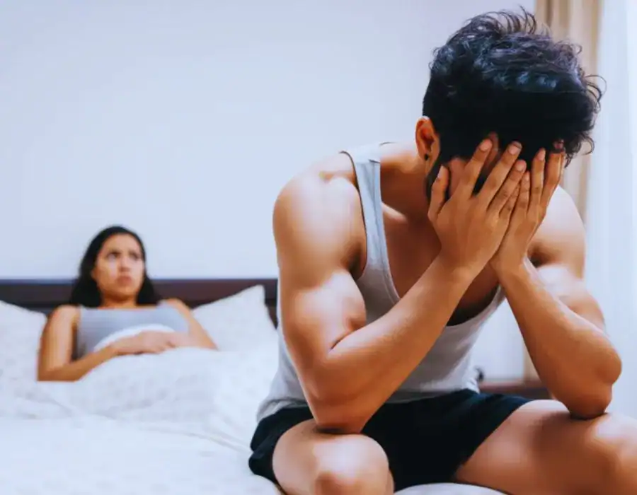 Image of upset man in need of erectile dysfunction treatment Lymington