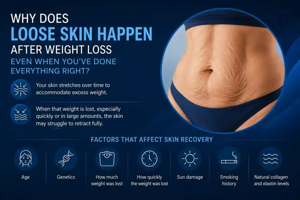 Why Does Loose Skin Happen After Weight Loss Even When You’ve Done Everything Right Lymington?